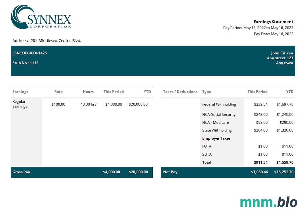 USA IT consulting company employee sheet